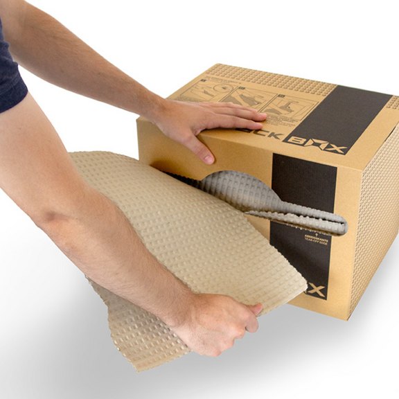 FormPack Box einfaches Ablängen des Papiers durch Abreißkante